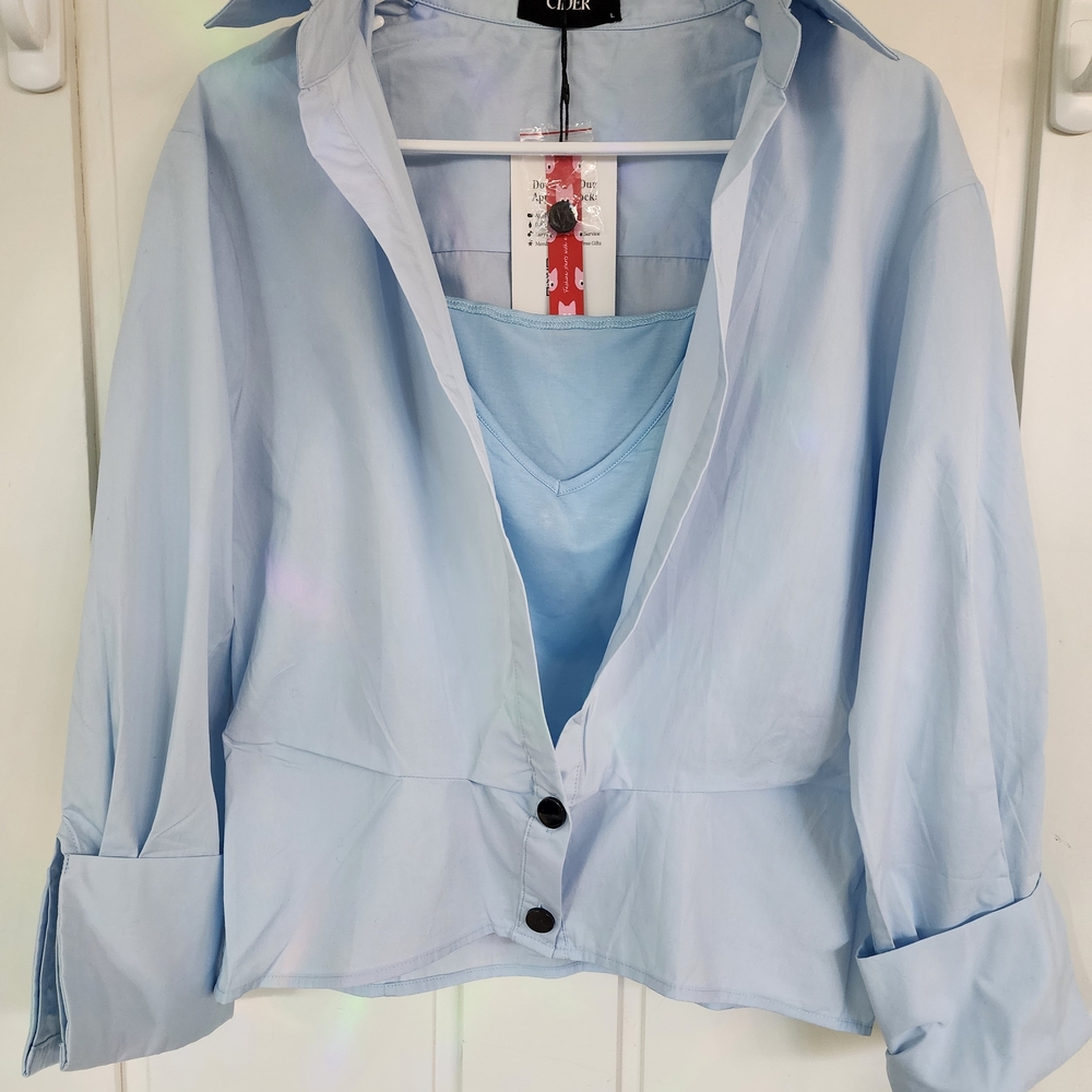 Cider Sky Blue Shirt with Inner Layer